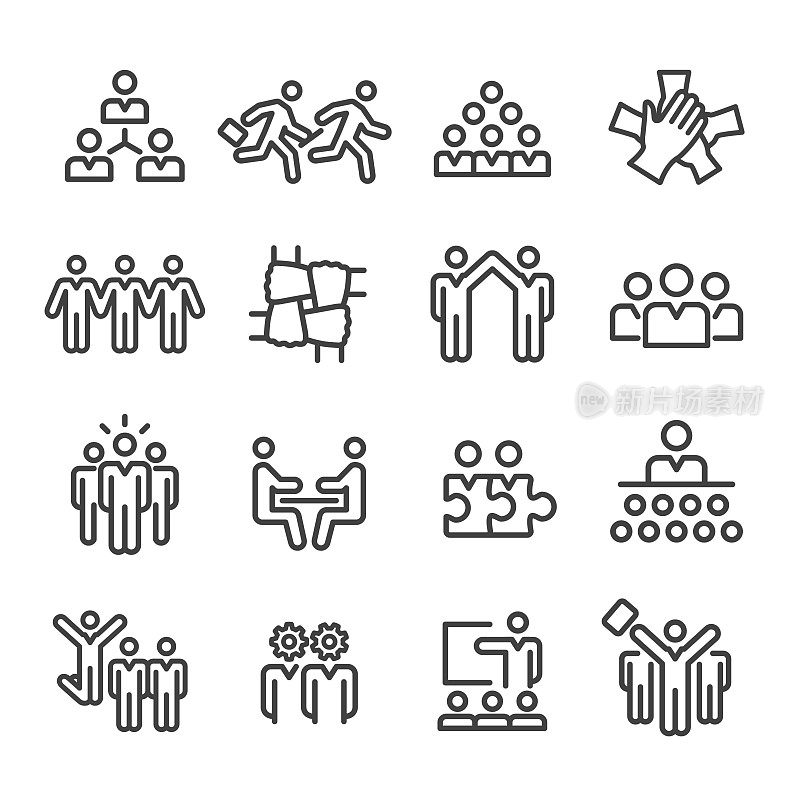 Business Teams Icons - Line Series